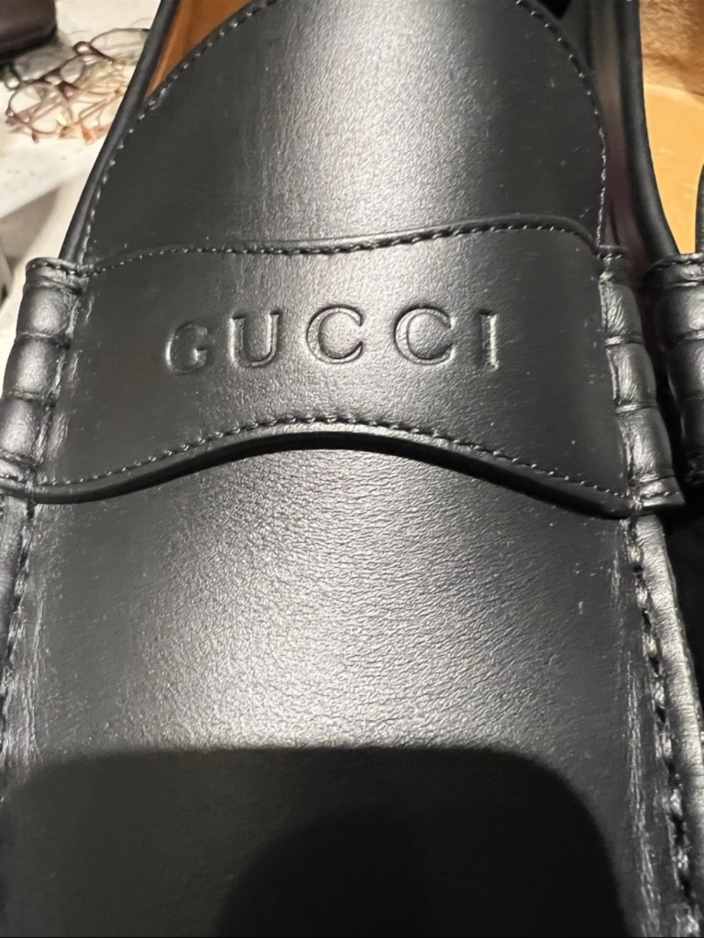 Gucci black leather micro soft loafer size 11 - Picture 5 of 10